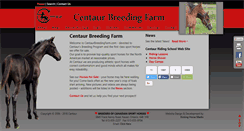 Desktop Screenshot of centaurbreedingfarm.com